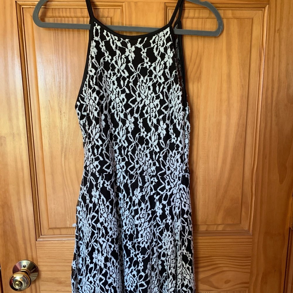 Black and White Floral Dress